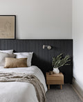 Black Ribbed Wall Panelling