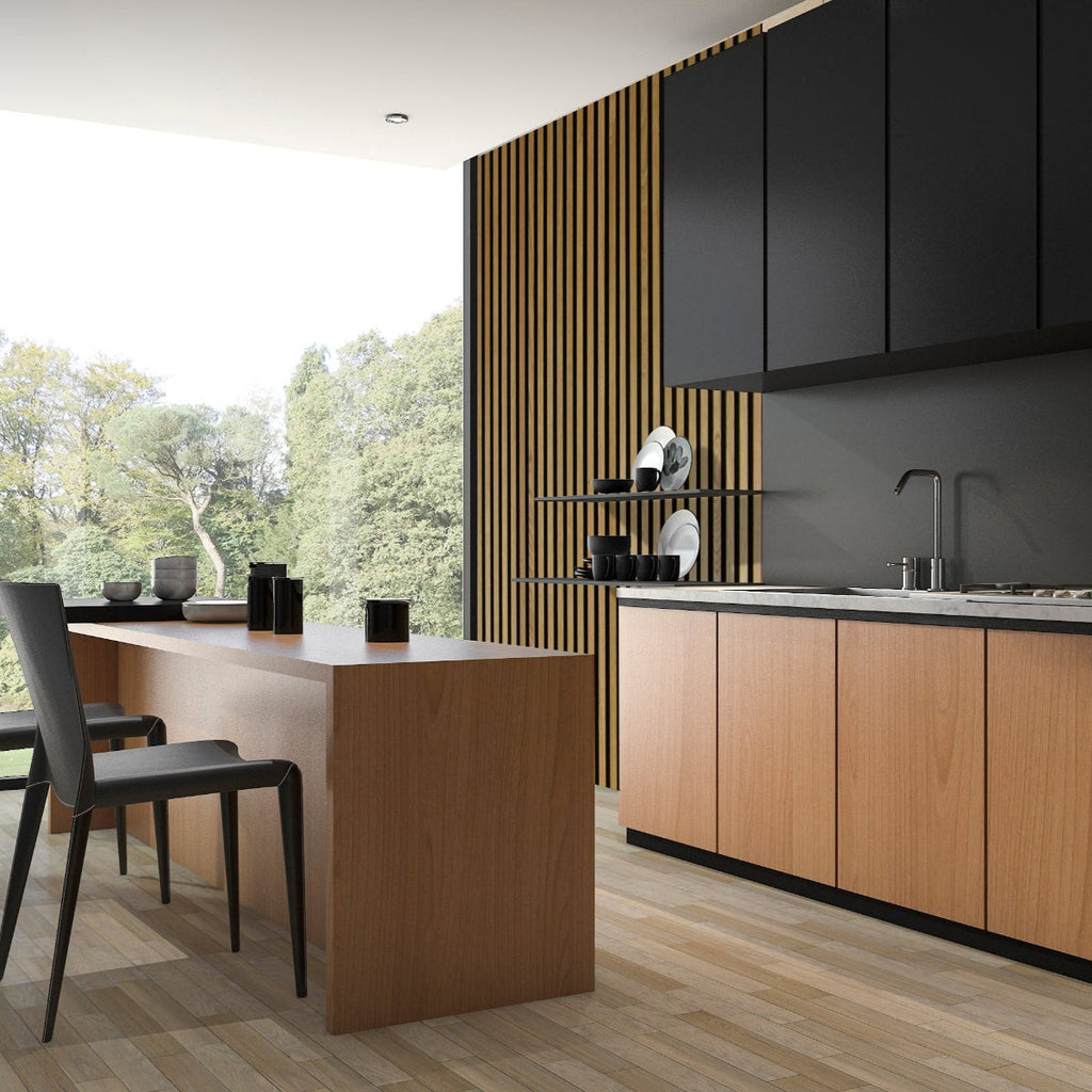 Acoustic Slat Wall Panels - Natural Oak