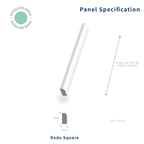 Dado Rail for Black Wall Panels