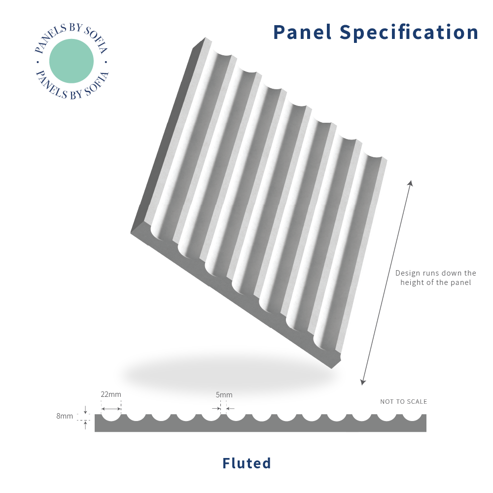 Black Fluted Wall Panelling