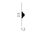 Technical drawing of a circular component with dimensions labeled
