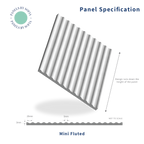 A fluted wall panelling render