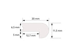 Semi-Circular Top Trim for Wall Panels