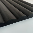 Black Ribbed Wall Panelling