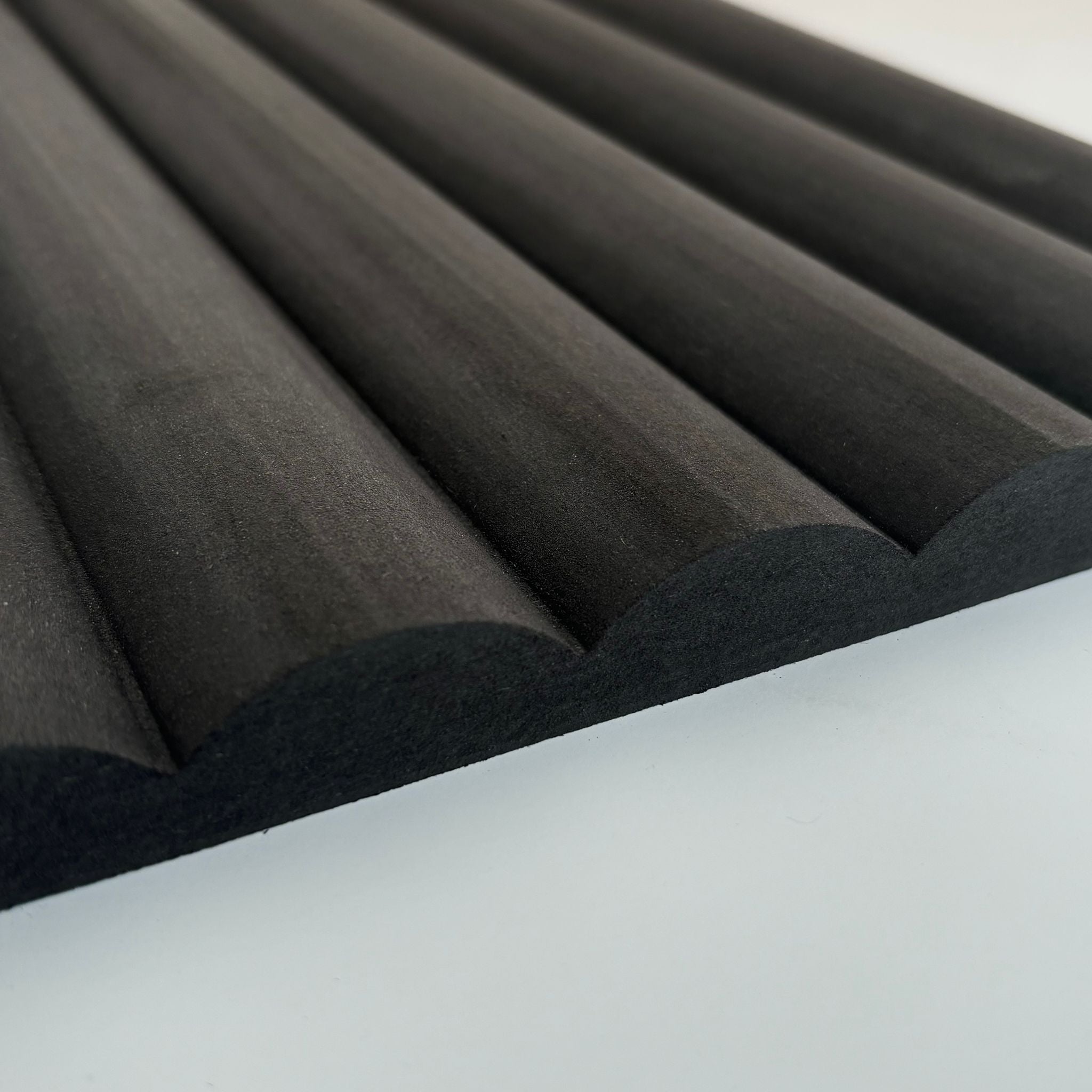 Black Ribbed Wall Panelling