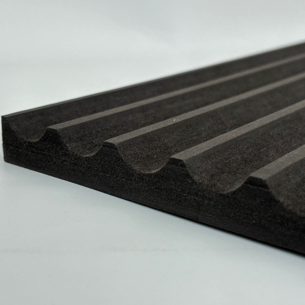 Black Fluted Wall Panelling