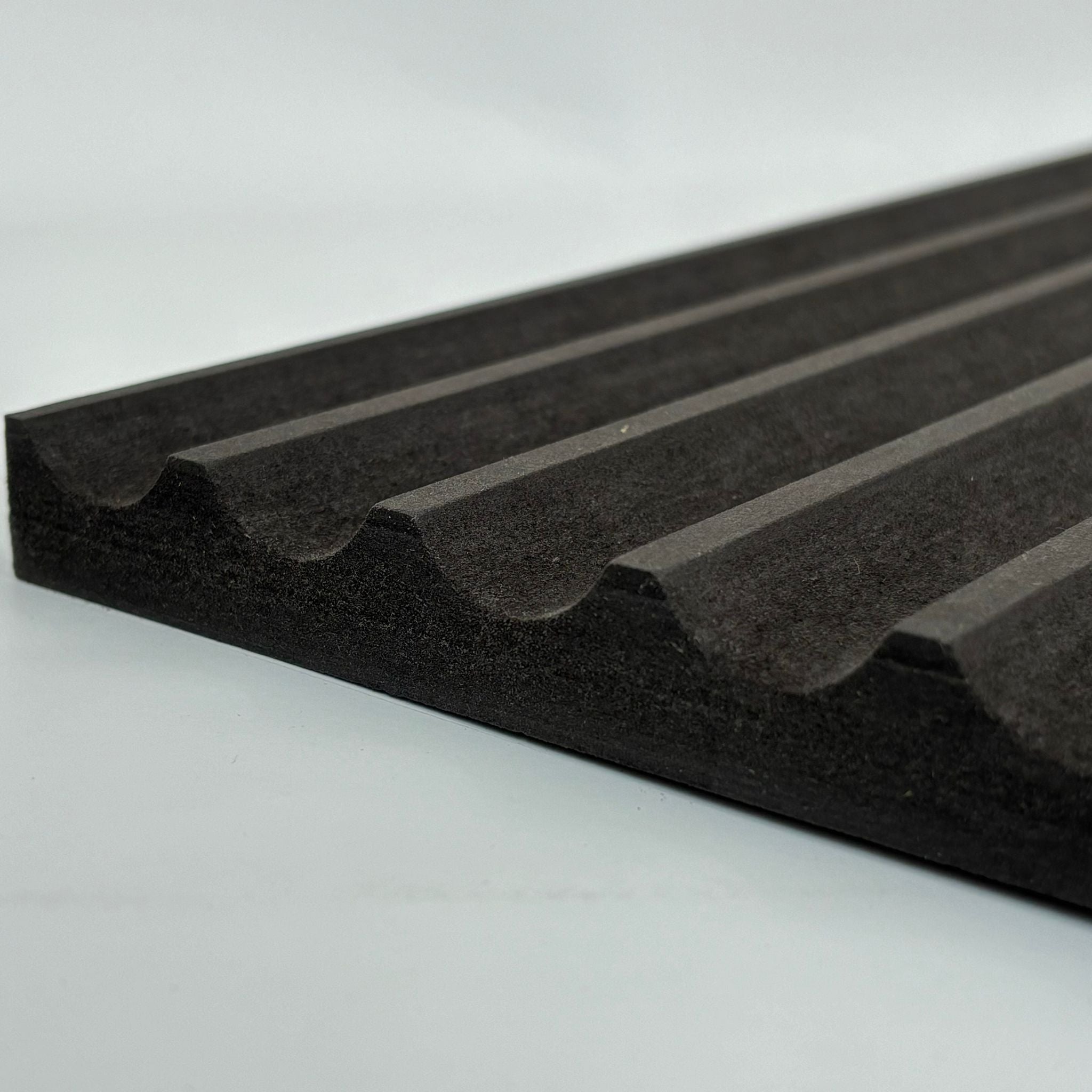 Black Fluted Wall Panelling