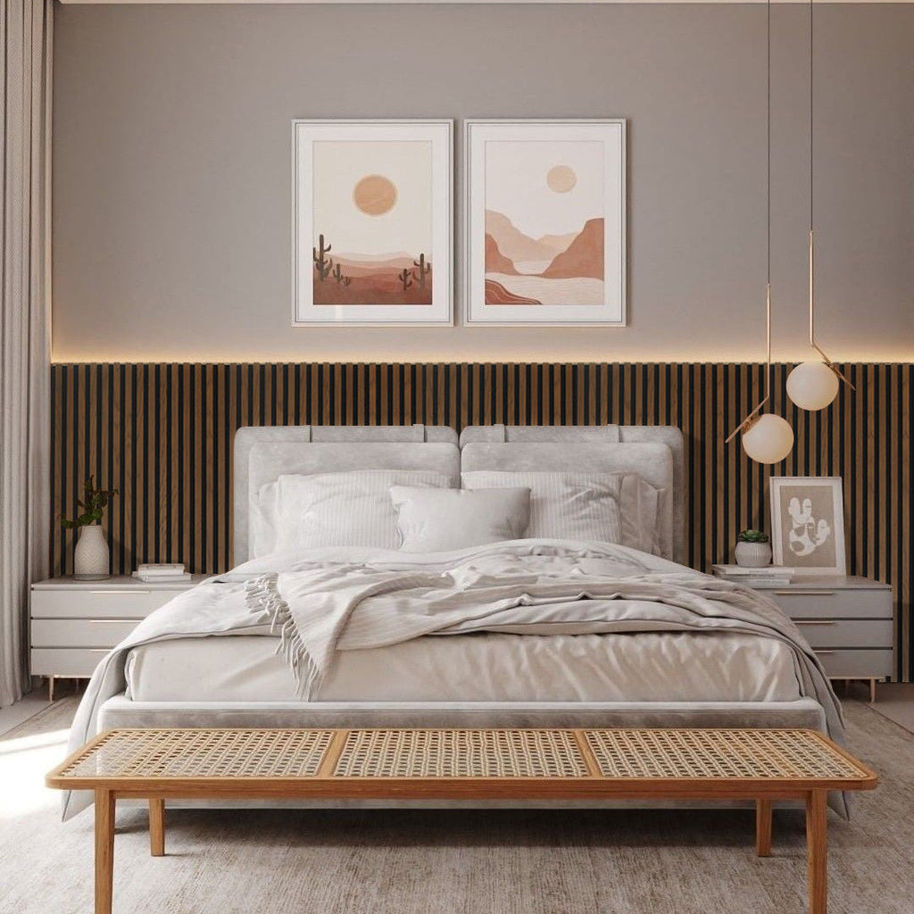 Acoustic Slat Wall Panels - Walnut
