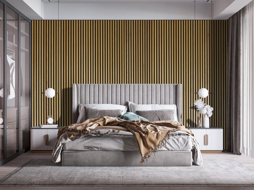 Acoustic Slat Wall Panels - Natural Oak