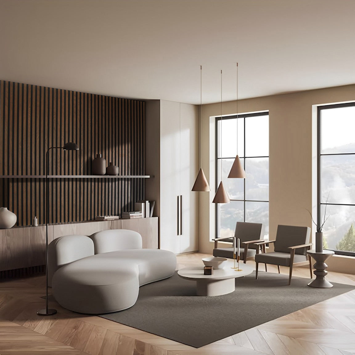 Acoustic Slat Wall Panelling - Walnut