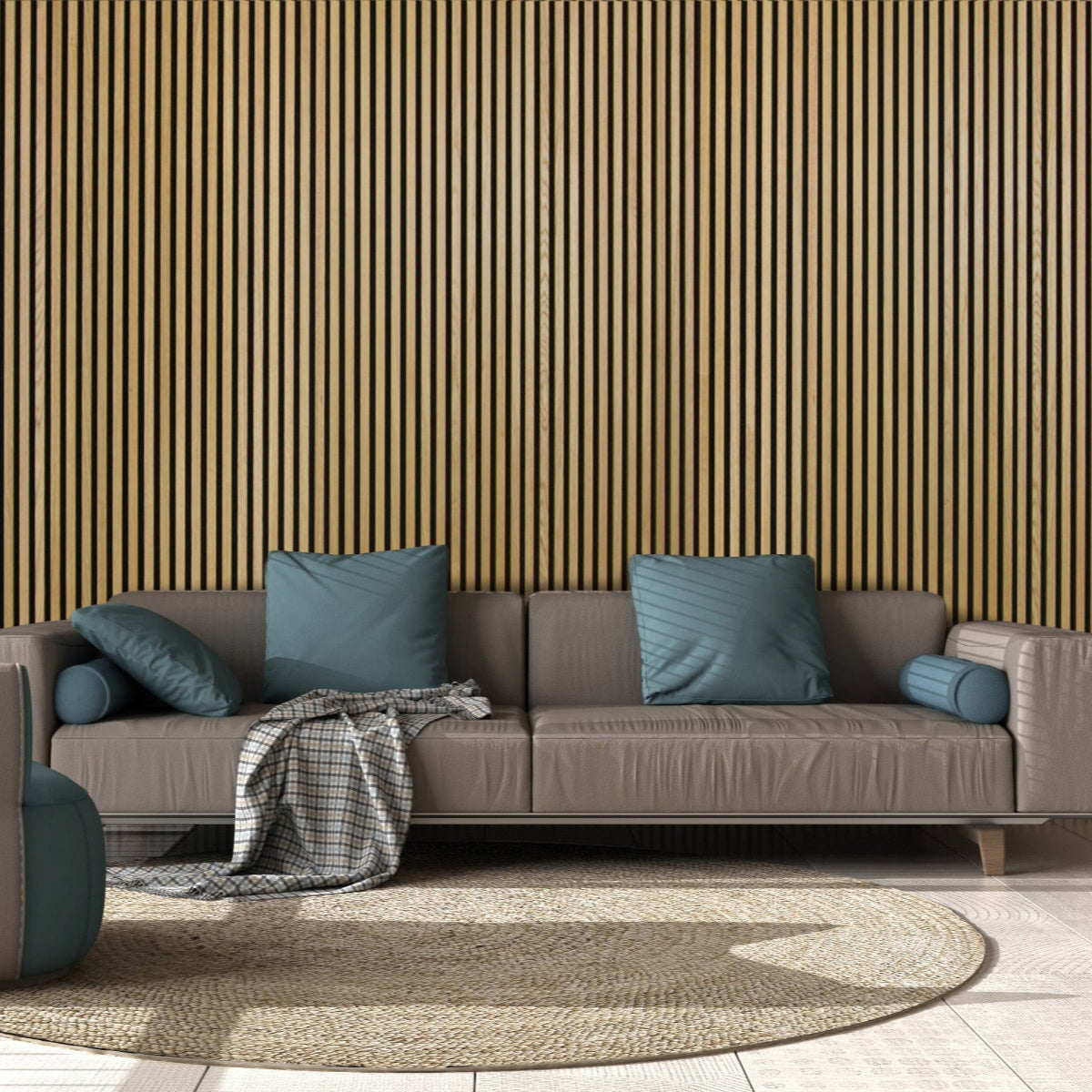 Acoustic Slat Wall Panels - Natural Oak