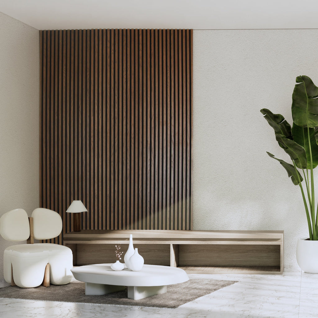 Acoustic Slat Wall Panels - Walnut