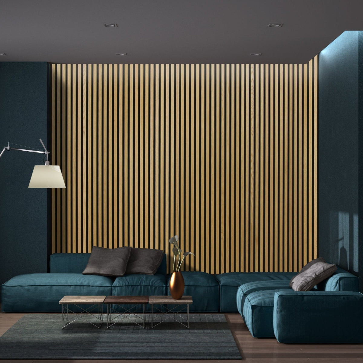 Acoustic Slat Wall Panels - Natural Oak