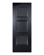 Kensington Three Panel Black Internal Door