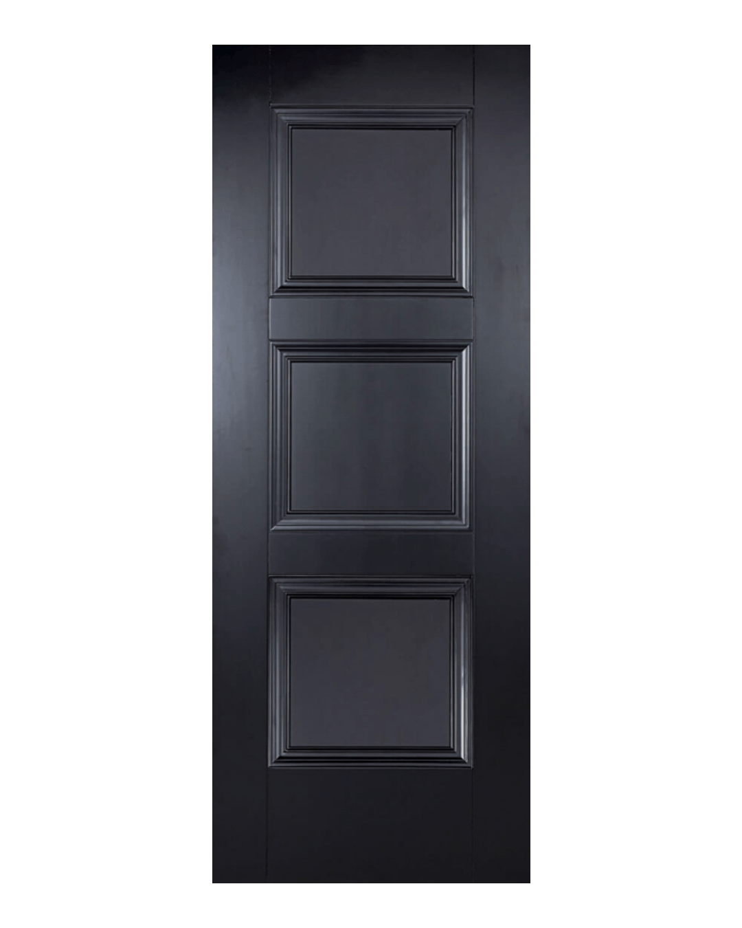 Kensington Three Panel Black Internal Door