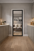 Soho Black 4 Panel Internal Door