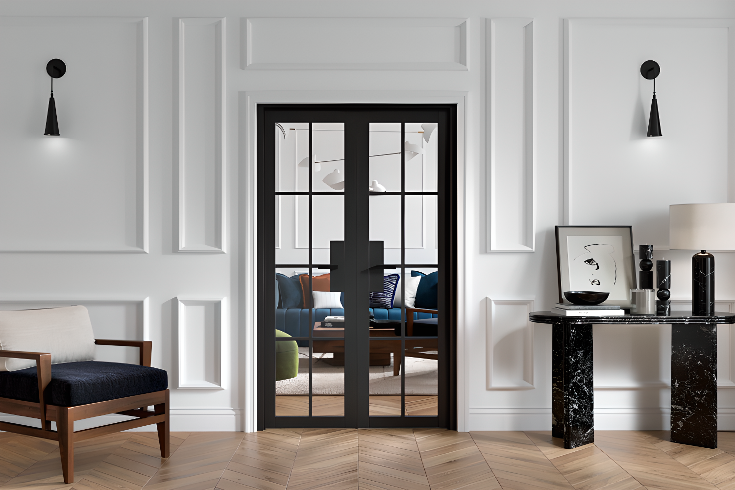 Soho Black Crittall Syle Room Dividers