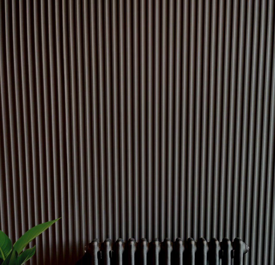 Black Mini Fluted Wall Panelling