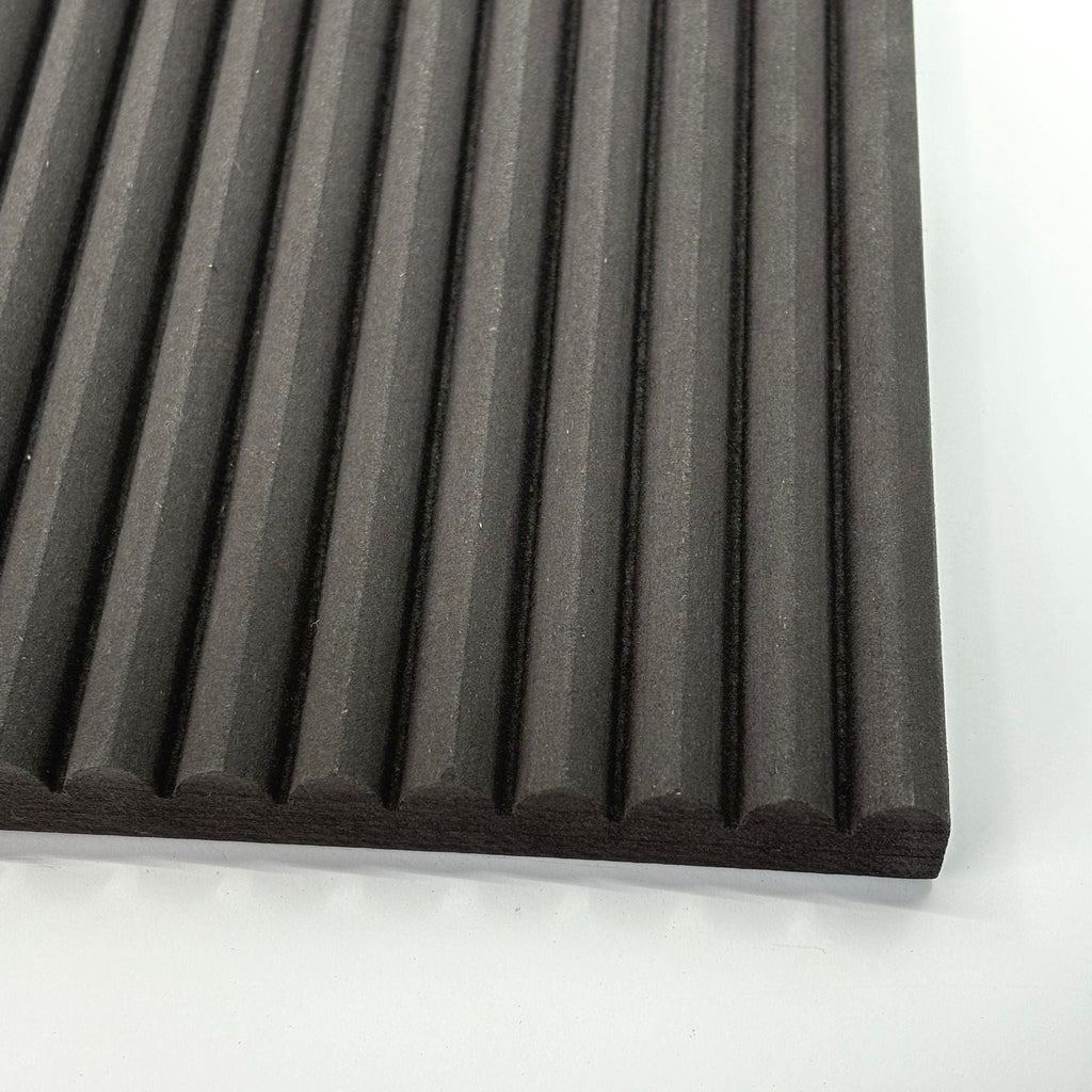 Black Mini Ribbed Wall Panelling