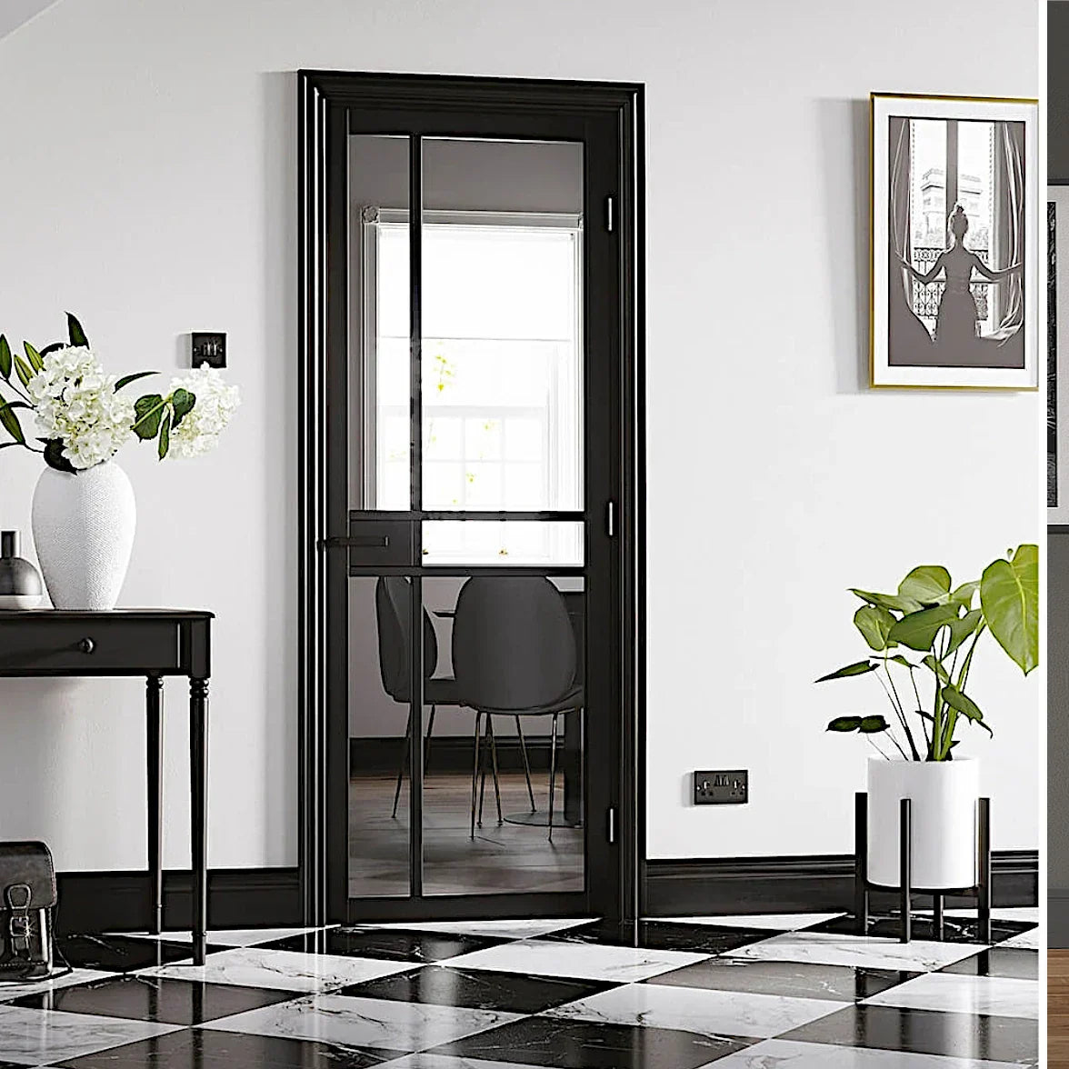 Soho Black Geometric Internal Door