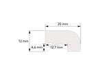 Gently Rounded Top Trim for Wall Panels