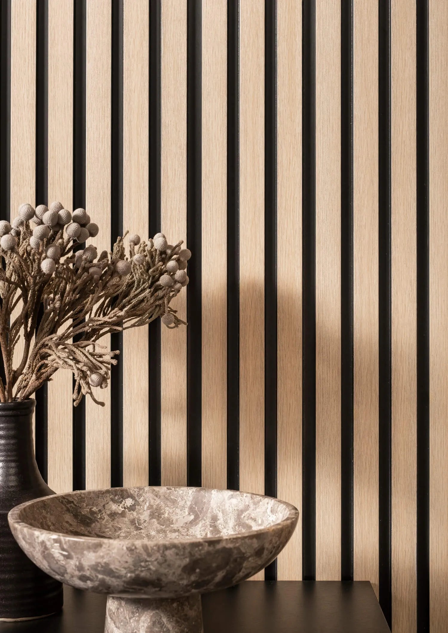 Waterproof Oak Slat Panel Samples