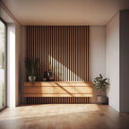 Waterproof Classic Oak Slat Wall Panels
