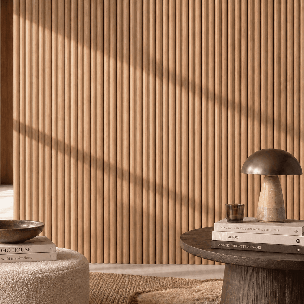 Oak Ribbed Flexible Wall Panels
