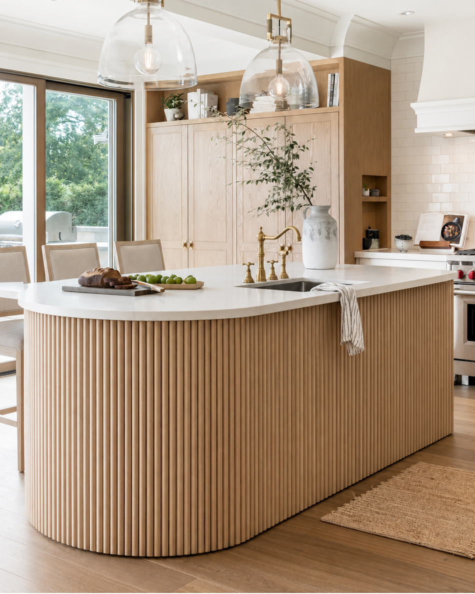 Oak Ribbed Flexible Wall Panels