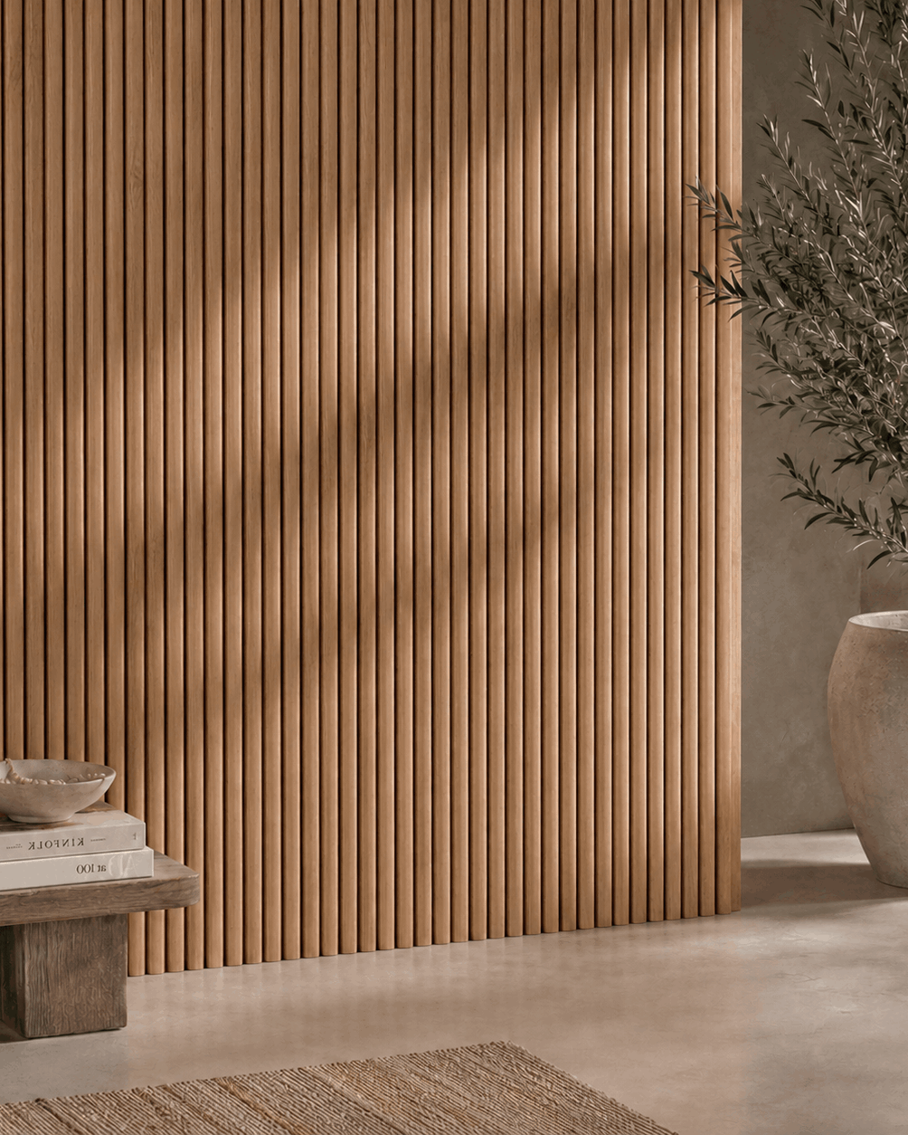 Oak Ribbed Flexible Wall Panels