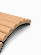 Oak Ribbed Flexible Wall Panels