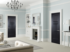 Kensington Three Panel Black Internal Door