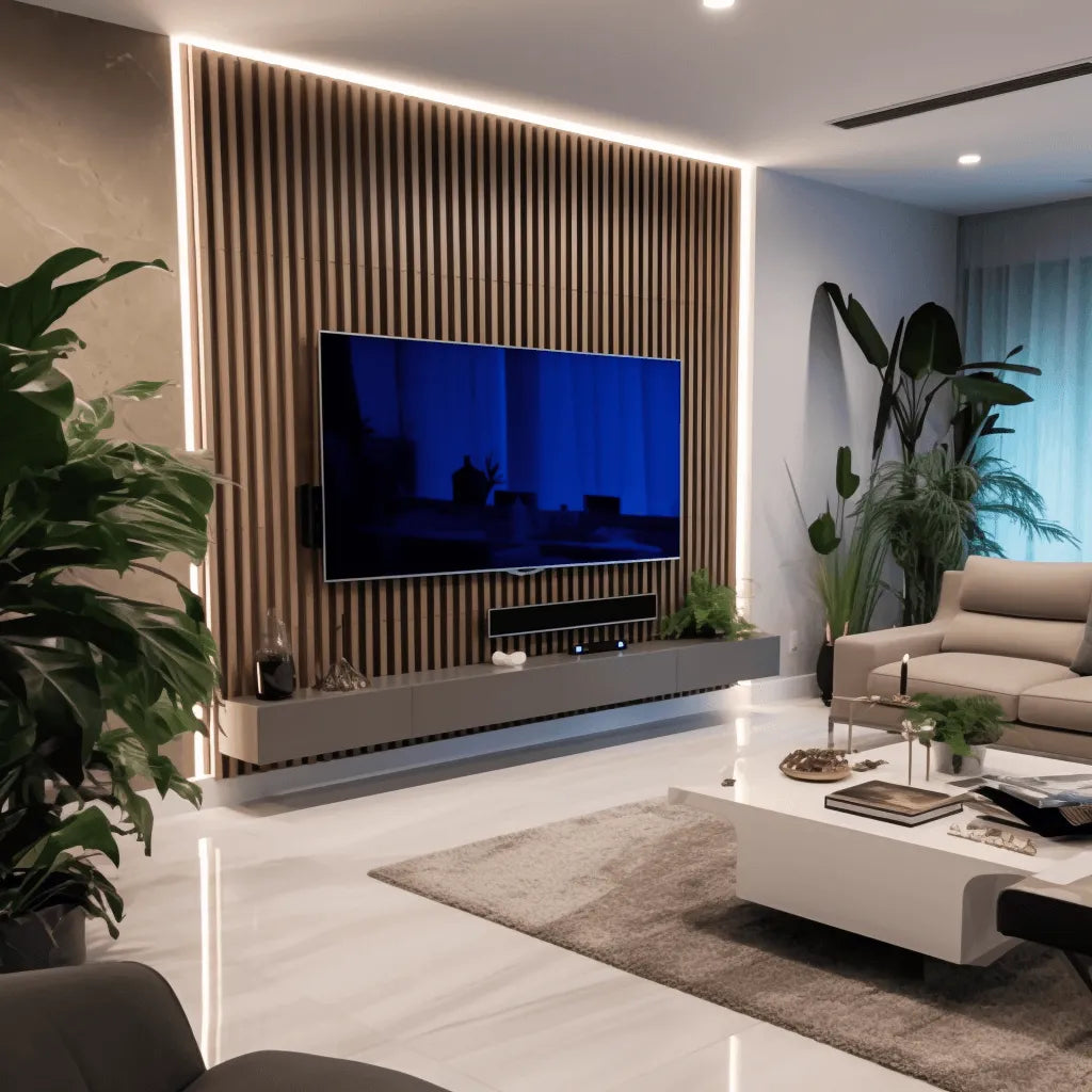 Waterproof Grey Oak Slat Wall Panels