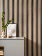 Waterproof Grey Oak Slat Wall Panels